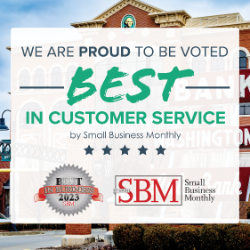 We are proud to be voted Best in Customer Service by Small Business Monthly